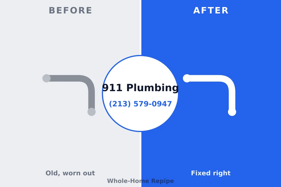 Before and after: plumbing company Howe, TX